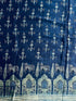 Embroidered Jharokha Blue Modal Silk Ajrakh Saree