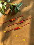 Red Multi Tassels Patwa Anklet- 1pc