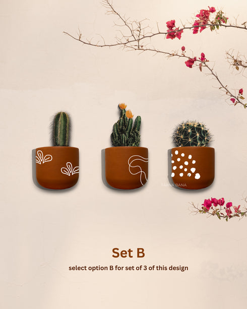 Rainbow Garden Oasis- Terracotta decorative wall planters set