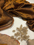 Copper Brown Cotton Tissue Saree