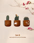 Beach Me Good - Terracotta handpainted wall planters set