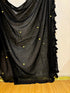 Sitaron ki Raat Black Sequence Mul Cotton Saree