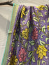 Lavender Pen Kalamkari Dupatta with Zari Border