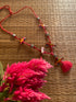 Pink Red Patwa Sleek Thread Necklace