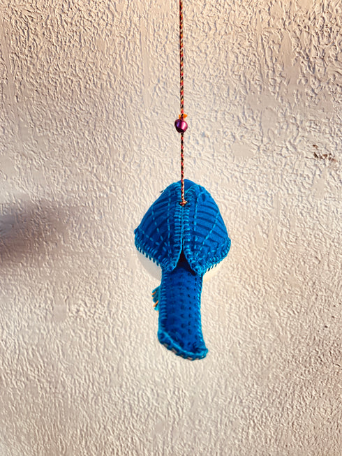 Indian Blue Robin - Stuffed bird decor hanging