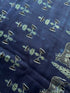 Embroidered Jharokha Blue Modal Silk Ajrakh Saree