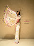 Polka Rangila White Mul Cotton Saree