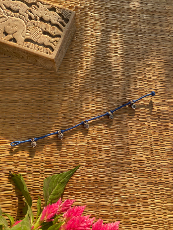 Beaded Blue Patwa Anklet