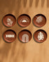 Tropicalicious Collection - Terracotta decorative wall plates set of 6