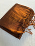 Copper Brown Cotton Tissue Saree