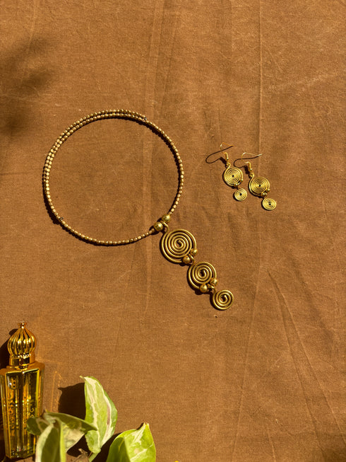 Golden Drop Dhokra Choker