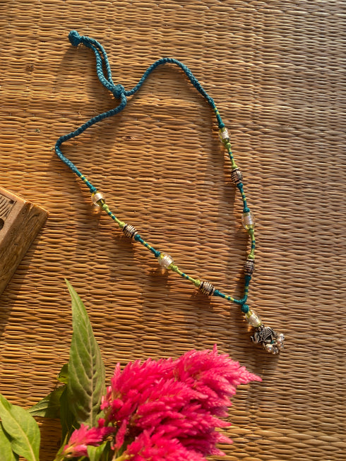 Elephant Patwa Sleek Thread Necklace