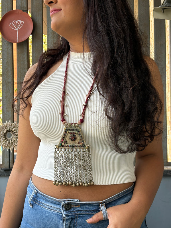 Saanjh Sitara Patwa Thread Necklace