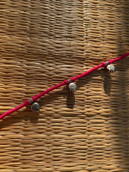 Beaded Pink Patwa Anklet