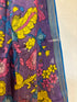 Purple Pen Kalamkari Dupatta with Zari Border