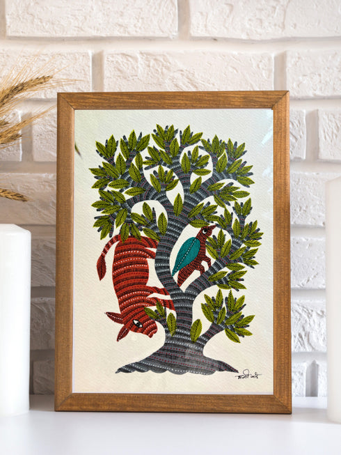 Sehjeevan Saathi Gond Painting (A4 Size)