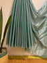 Sea Green Cotton Tissue Saree