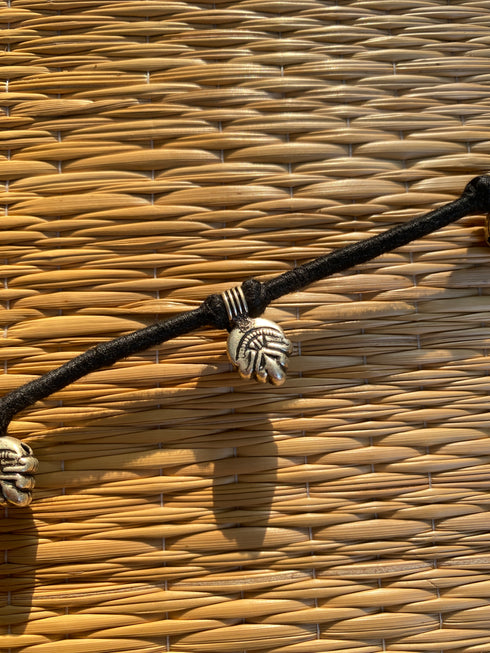 Beaded Black Patwa Anklet