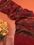 Embroidered Palm Modal Silk Ajrakh Saree