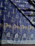 Embroidered Jharokha Blue Modal Silk Ajrakh Saree