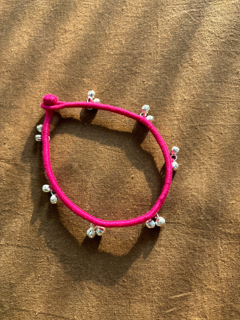 Pink Ghungroo Patwa Anklet