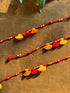 Orange Multi Tassels Patwa Anklet- 1pc