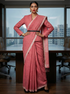 Pink Mul Cotton Saree
