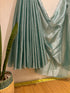 Sea Green Cotton Tissue Saree