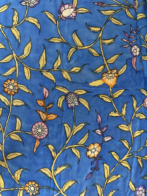 Radha Krishan Srikalahasti Pure Silk Kalamkari Saree