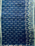 Embroidered Jharokha Blue Modal Silk Ajrakh Saree