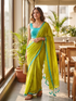 Contrast Border Mul Cotton Saree