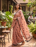 Mocha Polka Handloom Mull Cotton Saree