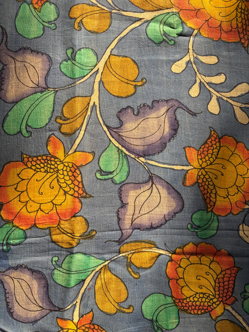 Vault-15-Raas Srikalahasti Pure Silk Kalamkari Saree