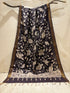 Black Pen Kalamkari Dupatta with Zari Border