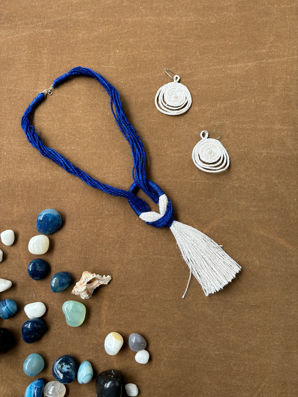 Moonlit Lagoon Jute Necklace