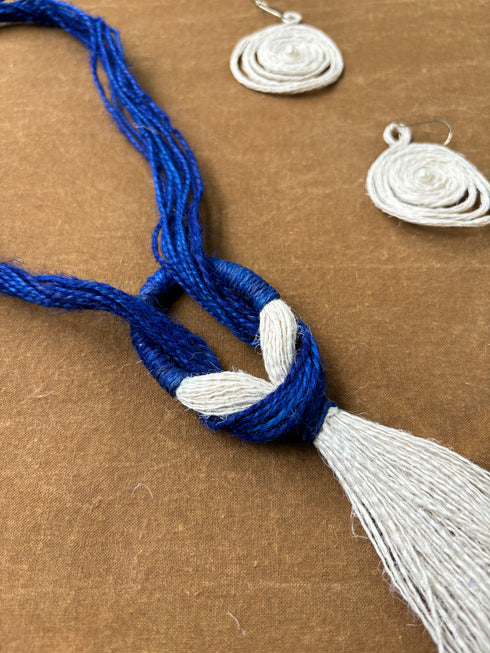 Moonlit Lagoon Jute Necklace