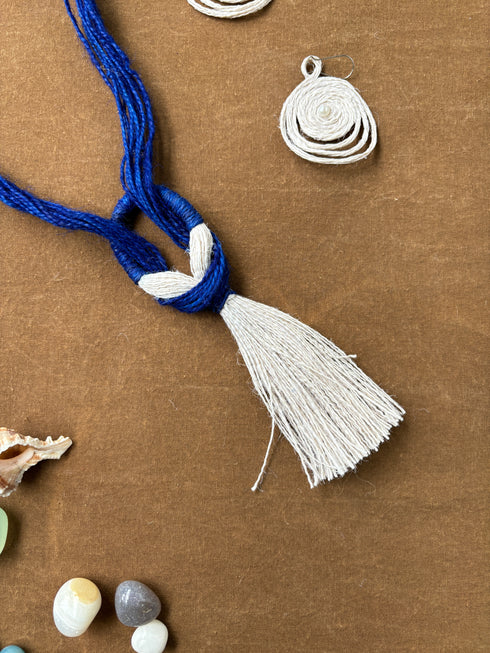 Moonlit Lagoon Jute Necklace