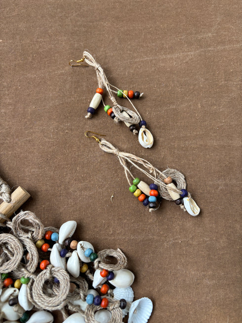 Wanderlust Waves Cowrie Jute Necklace