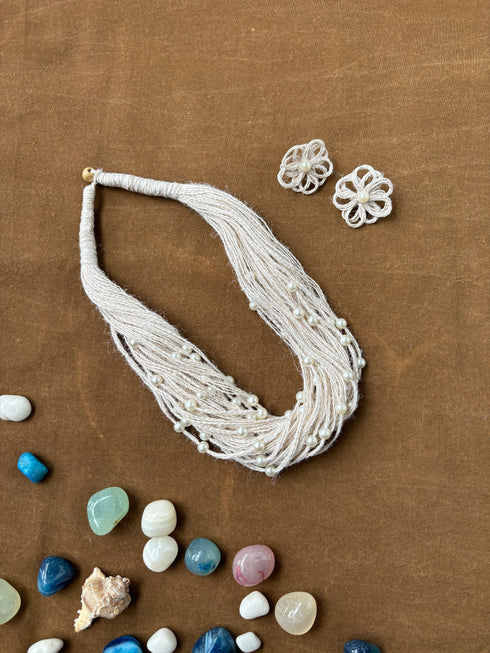 Island Dreamer Pearl Jute Necklace