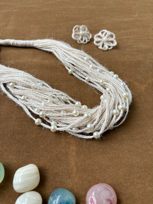 Island Dreamer Pearl Jute Necklace