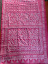 Blush Pink Floral Kantha Silk Saree from Bengal