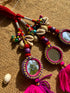 Bindi Bonanza Mirror Parandi- Red & Purple