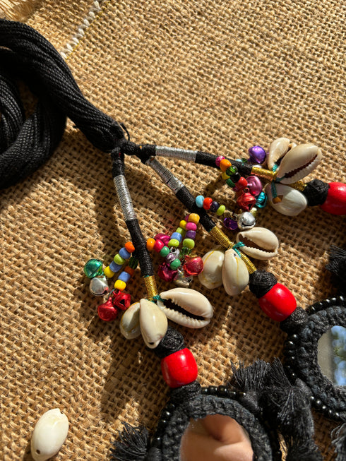 Desi Dazzle Mirror Parandi- Black