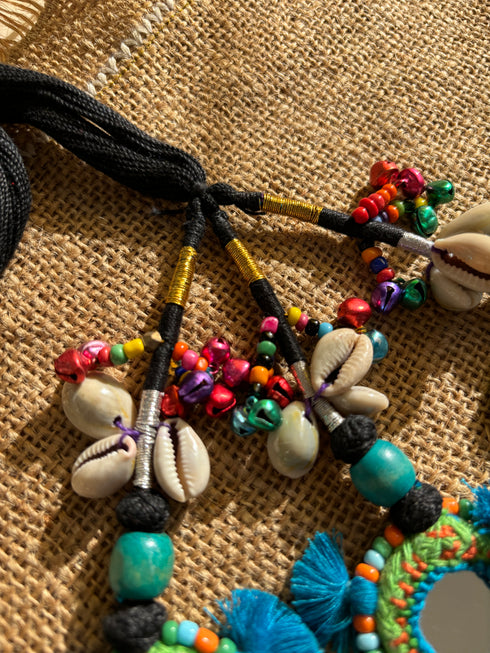 Ghungroo Glam Mirror Parandi- Black & Multi