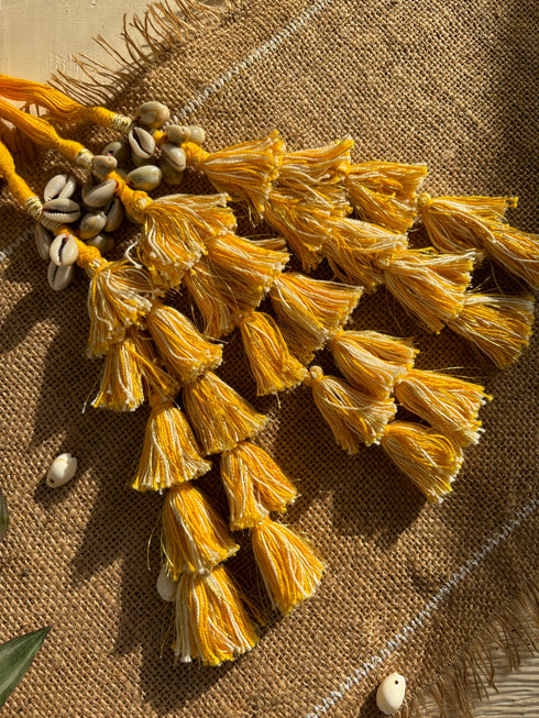 Haldi Hype Tassel Parandi- Yellow