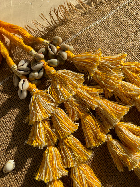 Haldi Hype Tassel Parandi- Yellow