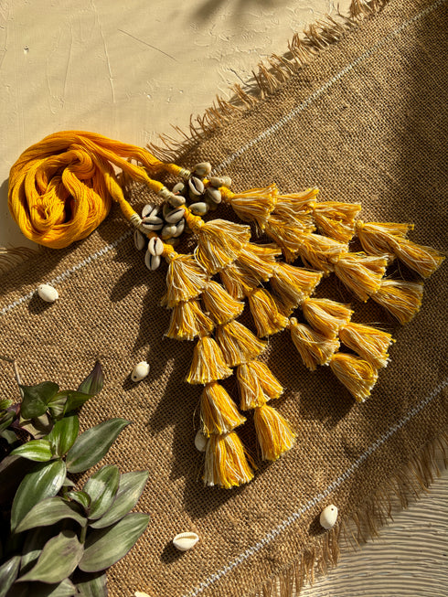 Haldi Hype Tassel Parandi- Yellow