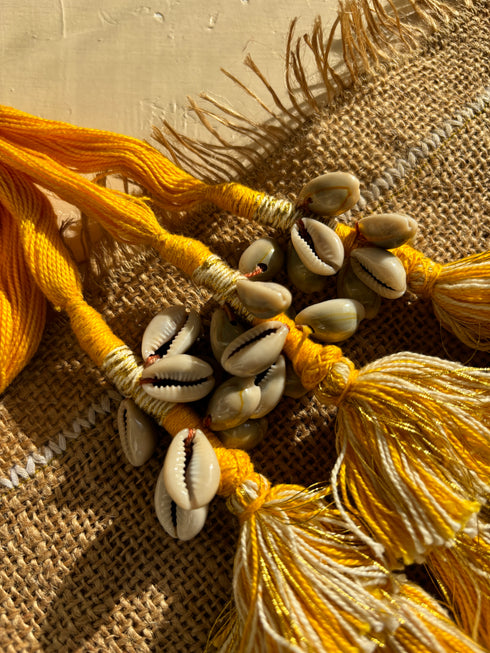 Haldi Hype Tassel Parandi- Yellow