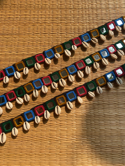 Square Multi Mirror Waist Belt (Sample sale)- 1pc