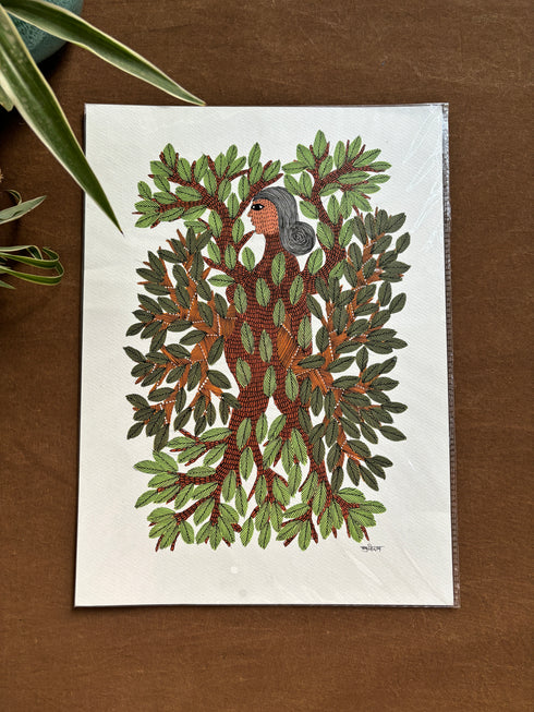 Janani Vriksha Gond Painting (11x15 IN)